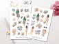 Preview: Mädchen Frühling Sticker Set